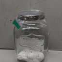 1 Gallon Drink Dispenser with Spigot 18/8 Stainless Steel  Airtight & Leakproof Glass Sun Tea Jar with Anti-Rust Lids, Beverage Dispenser for Parties - Laundry Detergent Holder (Single, Silver)