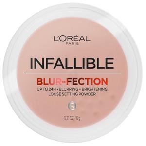 L'Oreal Paris Infallible Blur-fection Longwear Loose Setting Powder, Blurring Face Powder With Up to 24HRs of Wear, Translucent Medium Deep, 1 Kit (0.21 Ounce), Pack of 1
