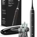  Aquasonic Black Series Ultra Whitening Toothbrush ADA Accepted Electric Toothbrush- 8 Brush Heads & Travel Case 40,000 VPM Electric Motor & Wireless Charging - 4 Modes w Smart Timer : Health & Household