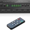 5 in 1 Out 4K@60Hz HDMI Switch Audio Extractor with Optical & 3.5mm Out, HDMI 2.0 Audio Splitter Support HDR 10, HDCP 2.2, 18Gbps, Dolby Vision Atmos, ARC, not eARC
