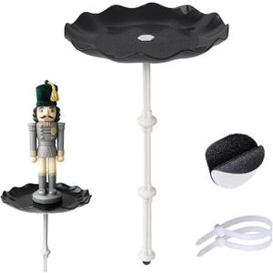 Christmas Tree Topper Holder Stand Planar Holiday Universal Christmas Tree Topper Stabilizer Plastic Support Rod Adjustable Stabilize Seasonal Treetop Ornaments Tree Topper Supporter, Black