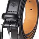 Dockers Men's Classic Leather Dress Belt (40, Deep Black)