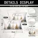 Neutral Merry Christmas Tree Pillow Covers 12x20 Double-Sided, Rustic Christmas Decor, Cozy Winter Abstract Pine Tree Lumbar Pillow Covers for Home Bedroom Living Room