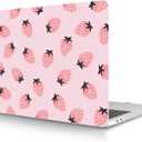 Laptop Hard Shell Case Compatible with MacBook Air 13 inch 2017 2016 2015 2014 2013 2012 2011 2010 Release Model A1369/A1466, Color Printing Plastic Hard Shell Case Cover, Strawberry