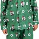 Ultra Game Youth NBA Official 2-Piece Super Soft Button Down Pajamas Set