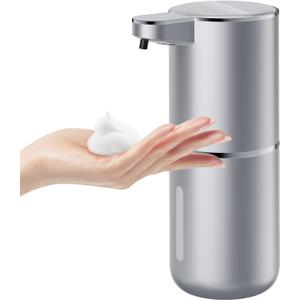 P11 Premium Space Gray Automatic Foaming Hand Soap Dispenser Touchless, Rechargeable Hand Foam Soap Dispenser for Bathroom and Kitchen