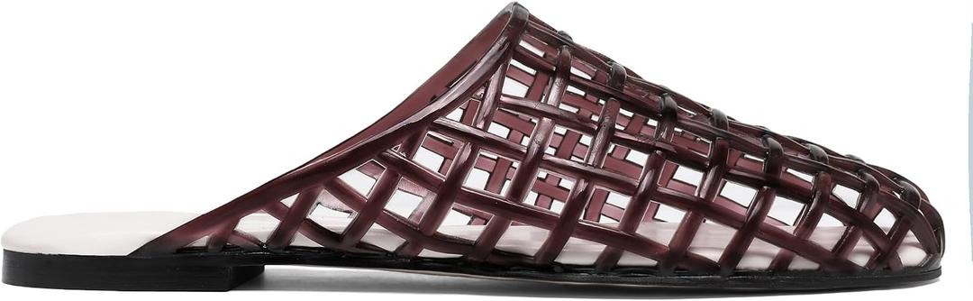 Clear Jelly Shoes for Women Slip on Mesh Slides Sandals Comfortable Closed Toe Flats Sandals Jelly Summer Beach Sandals.