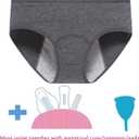 Demifill Teen Girls Period Underwear Cotton Soft Women Panties For Teens Briefs (Gray, XS)