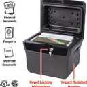 SentrySafe Fireproof and Waterproof Lock Box with Key Lock, File Safe with Carrying Handles for Documents, 0.66 Cubic Feet, 14.1 x 16.6 x 13.8 Inches, FHW40100