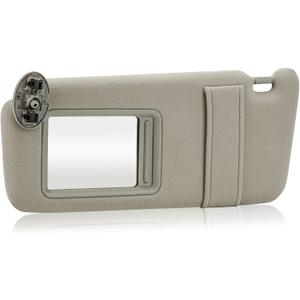 Beige Driver Left Side Sun Visor Replacement Compatible with 2007 2008 2009 2010 2011 Toyota Camry Without Sunroof Replace 74320-06780-B0, 74320-33B81-B0