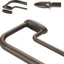 Double Curtain Rods, Wrap Around Curtain Rod for Windows, Internal Splicing 1'' Front and 5/8'' Back Adjustable Curtain Rod with Aluminum Finials and Brackets (Dark Bronze, 28-120")