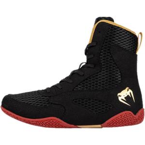 Venum Contender Boxing Shoes (12 Women/10.5 Men, Black/Gold/Red)