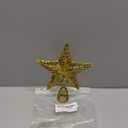 Christmas Tree Topper, Gold Glittered Star with Hollow Design, Tree Topper Star for Christmas Xmas Toppers Decoration