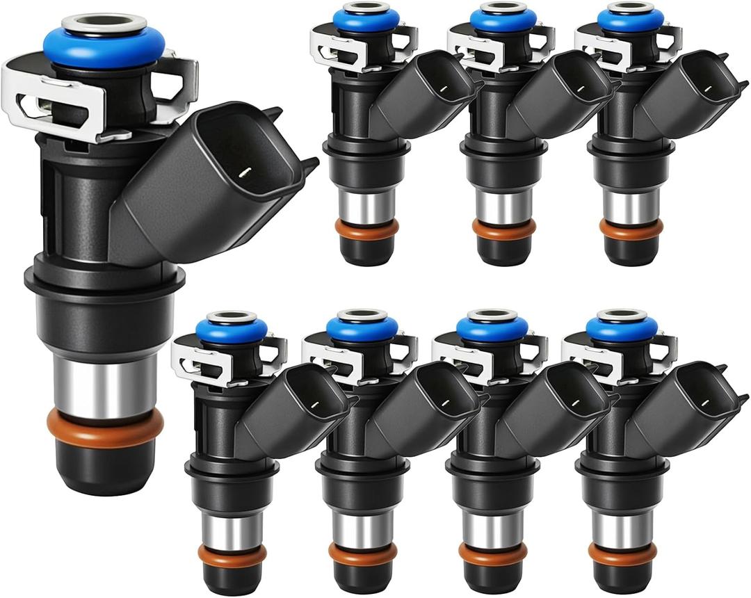 Fuel Injectors for Chevy:Express/Tahoe/Silverado 2500 1500 3500, For Cadillac: Escalade, V8 4.8L/5.3L/6.0L/6.2L 2005-2009, Fit For GMC: Sierra/Yukon (XL)/Savana 12580681 8 Pcs