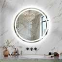 LED Bathroom Mirror 24 Inch Round Bathroom Mirror with Lights, Circle Wall Mirror with 3 Colors Brightness, Anti-Fog for Bathroom Vanity, Entryway Living Room