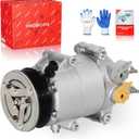 PHOBOOS A/C Compressor with Clutch Compatible with Ford Fiesta 2014-2019 L4 1.6L, Fast Cooling, Low Noise, Easy Installation, Ref. CO-9781C