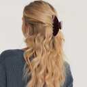 MAORULU Premium Durable Acetate Hair Claw Clips for Women Girls, 4 Inch Large Cute Jaw Clip for Thick or Thin Hair, Vintage Y2K Hair Clips, Dark Brown (Chocolate)