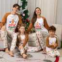 Rnxrbb 2025 Family Christmas Pajamas Pjs Set Matching Christmas Pajama Xmas Sleepwear for Couples Adult Women Men Kids (White, M)