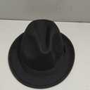Kids Fedora Hat Classic Dress Hat for Girls Boy Fedora Hats for Kid Felt Cap (Black)