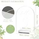 Clear Arch Table Numbers for Wedding, 5x7 Inch Arched Acrylic Table Numbers 1-10 with Stands, Clear Acrylic Arch Sign with Holder for Centerpiece, Reception, Wedding, Party, Event