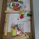 Activity Table for 1+ Year Old, Montessori Wooden Toys for Toddlers 1-3, 8 in 1 Baby Activity Table, Educational Sensory Bead Maze Toys for Babies, Learning Shape Sorter, Birthday Gifts Girls Boys