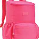 Fit & Fresh Insulated Backpack Soft Cooler  Leak-Resistant Beach & Travel Bag for Women, 24 Can Capacity Picnic & Cooler Bag (Hot Pink)