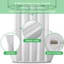 eachope No Hooks/Liner Needed - Waterproof 3-in-1 Hotel Waffle Weave Shower Curtain, Machine Washable, Magnetically Weighted Hem, 71"x74" White for Bathroom