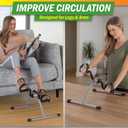 Under Desk Exercise Bike Pedal Exerciser Mini Stationary Cycle with Adjustable Resistance, Calorie Tracker & Foldable Design Compact Pedal Machine for Home, Office, or Physical Therapy by Wakeman