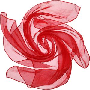 Boao Women Chiffon Scarf 50s Sheer Square Neck Head Scarf Vintage Neckerchief Accessories for Women (Red)