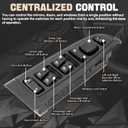 Driver Side Master Power Door Lock Window Control Switch Bezel Assembly Fit Tahoe Yukon Avalanche Suburban Silverado Sierra 1500 Cadillac Escalade 2003 2004 2005 2006 2007 DWS220 15883323