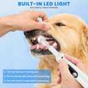Dog Plaque Remover for Teeth,Pet Tooth Cleaner with LED Light,Cleaning Kit for Tartar and Stains,5 Adjustable Modes,Pet Teeth Cleaning kit,Suitable for Dogs and Cats (White)