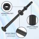 50 Sets Carriage Bolt Kit, 3/8 x 6 Inch Galvanized Carriage Bolts, Rust Resistance Bolts Includes 50 Washers, and 50 Nuts