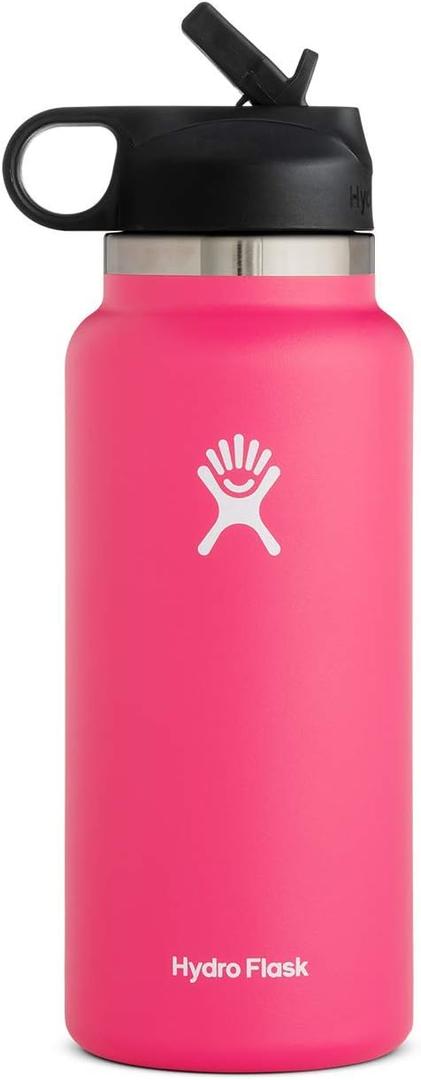Hydro Flask Water Bottle - Wide Mouth Straw Lid 2.0 - 32 oz, Watermelon