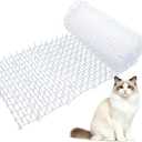 Transparent Cat Scat Mat with Spikes, 6.5FT Clear Cat Deterrent Mat for Sofa, Windowsill, Balcony & Garden, Cuttable Indoor Outdoor Pet Repellent Mat, 78 x 11 Inch