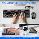 Wireless Keyboard and Mouse Combo-Full Size QWERTY Layout 2.4G Stereo Keycap Ergonomically Designed for Laptop,PC,Notebook,Windows,Computer,with USB-A&Typ-C 2-in-1 Receiver