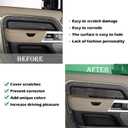 PIUGILH Front Door Inner Armrest Panel Cover Trim Compatible with Land Rover Defender 90 110 130 2020-2024 Accessories, Soft Carbon Fiber Decorative Cover Trim, 2Pcs