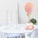 TEKXYZ 15.75 Inch Height Clear Acrylic Balloon Stand for Table Centerpiece Decoration, Set of 4