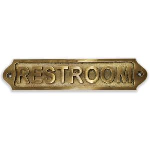 RoohVastra Sam Star Brass Metal Door Sign |Antique Finish|Easy DIY Installation|Best Home Decor|For Gents, Ladies, Office, Laundry, Restroom, Pull, Parking