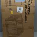 Pet Playpen with Door Dog Playpen Foldable Puppy Playpen for Puppies and Small Dogs 4-Panels Easy Assemble Easy Storing for Indoor and Outdoor, Garden Fence, Garden Border Fence (4 Panels)