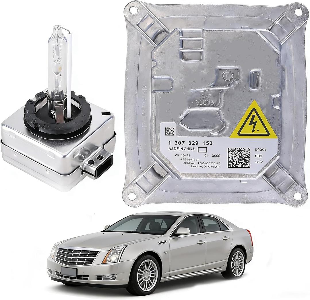 Headlight Ballast Xenon HID Headlamp Ballast Unit Module with D1S/D1R 35W Bulb Compatible for Cadillac 2008-2011 DTS 4.6L 2007-2010 for Audi TT 2007-2011 for BMW 328i X5 25806714 Headlight Ballast