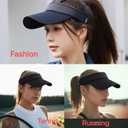 YINWANBB Sport Visor Sun Visor hat for Women and Men - Black Baseball Cap Women with Sun Protection Hats for Golf,Tennis Running Adjustable for Mens Baseball Cap (Black)