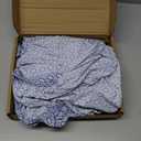 Amazon Basics Lightweight Super Soft Easy Care Wrinkle-Free Breathable Brushed Microfiber 3-Piece Bed Sheet Set with 14-Inch Deep Pockets, Twin, Blue Damask, Printed