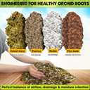 [Upgraded] DUSPRO Orchid Potting Mix for Repotting with Forest Moss, Pine Bark, Perlite & Pumice, Orchid Bark Potting Mix,Orchid Repotting Soil, Drainage Indoor Potting, Orchid Pot Not Included, 4 QT