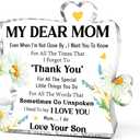 2 x Mom Appreciation Gifts from Son,Thank You Gifts for Moms Mother's Day Birthday Christmas,Unique Mother Gift Ideas,My Dear Mom Thank You Acrylic Puzzle Plaque
