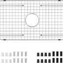 Sink Bottom Grid 27-1/2" x 14-1/4", Centered Drain with Corner Radius 3-1/2", stainless steel sink grid for sink protectors