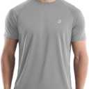 Roadbox Men's Rash Guard Short Sleeve, UPF 50+ UV Sun Protection Swim Shirts, Quick Dry Lightweight Water Surf Beach T-Shirt, 3XL
