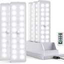 LED Closet Light with Charging Station, 5 Pcs Dimmer Rechargeable Motion Sensor Under Cabinet Lighting, Stick-Anywhere Night Safe Light Bar for Wardrobe,Kitchen (White)