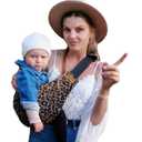 Toddler Carrier Adjustable Cotton Wrap for Babies & Toddlers (10-45 lbs, 8 Months 4 Years) (Brown Leopard)