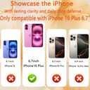 Magnetic Clear Case for iPhone 16 Plus, Floral Printing Pattern Design for Women Girls Shockproof Flower Protective Bumper Non-Yellow MagSafe Case, 6.7 (Pic 8)