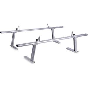 Model APX2502-SLV Low-Profile Utility Aluminum Pick-Up Truck Ladder Rack with Load Stops